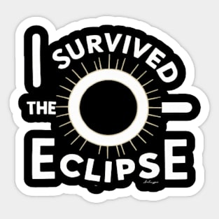 I survived the eclipse funny Eclipse shirt Sticker